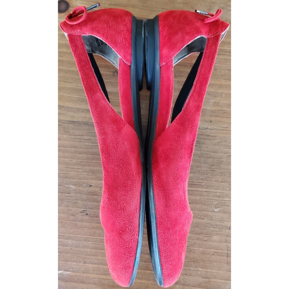 Paul Green Maureen Red Suede Ballet Flats Size 6.5 | Made in Austria